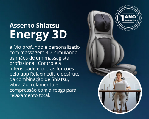 Assento Shiatsu Energy 3D | Relaxmedic