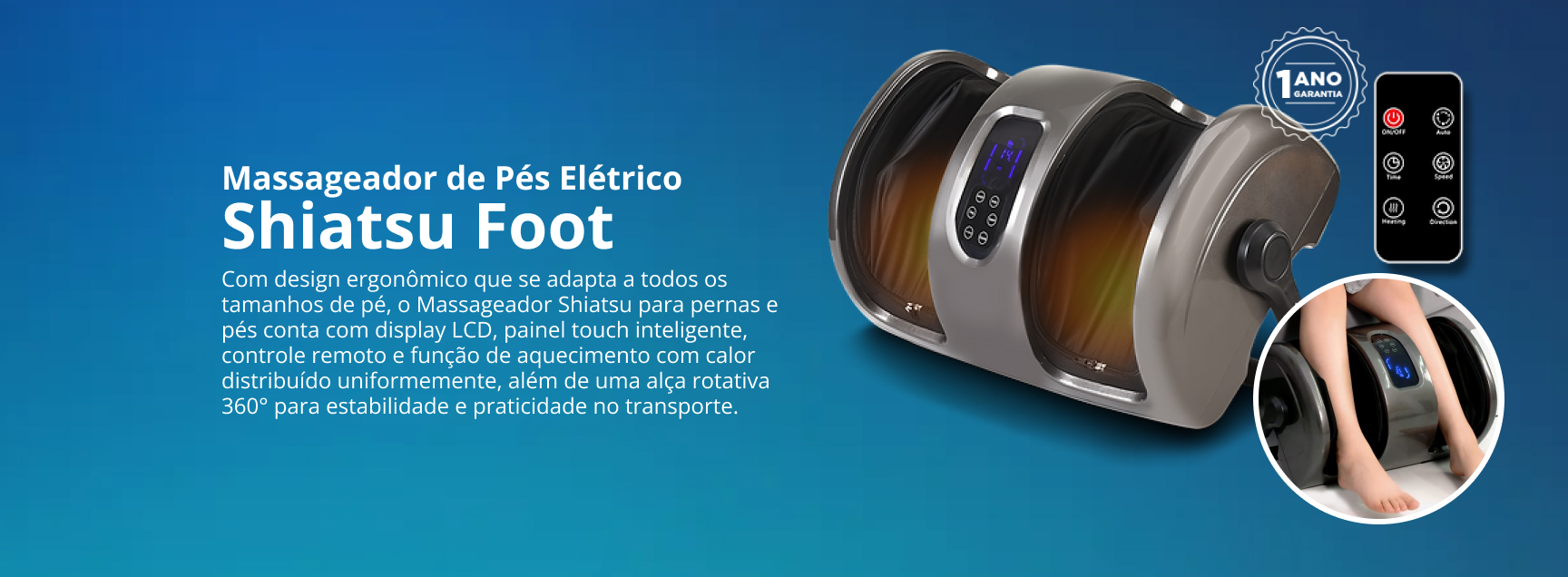 Massageador de Pés Elétrico ShiatsuFoot