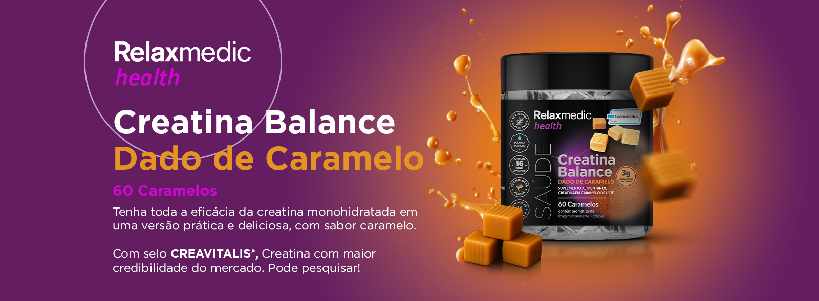 Creatina Dado de Caramelo