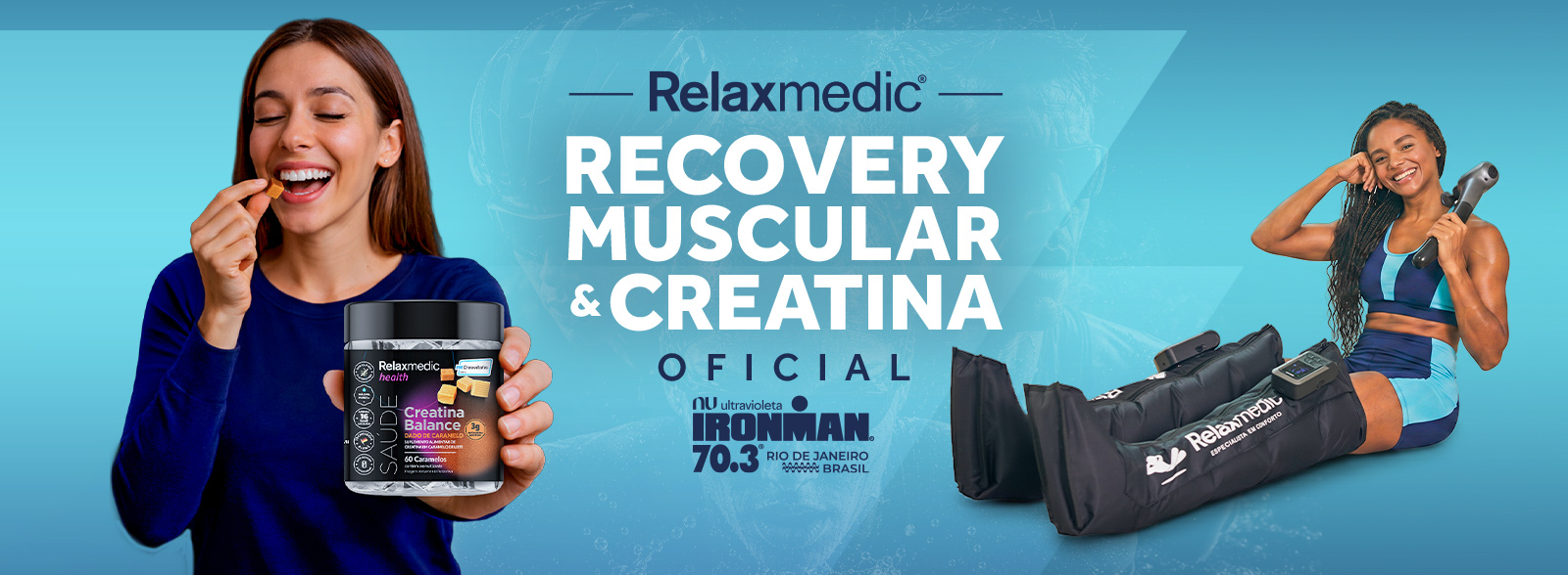 Creatina e Recovery muscular oficial Ironman 70.3 Rio de Janeiro