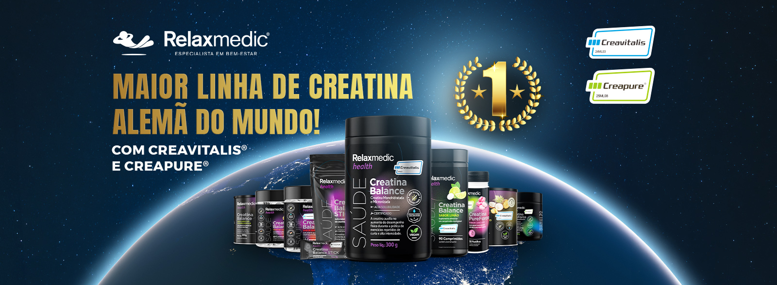 Maior linha de creatina alemã do mundo!